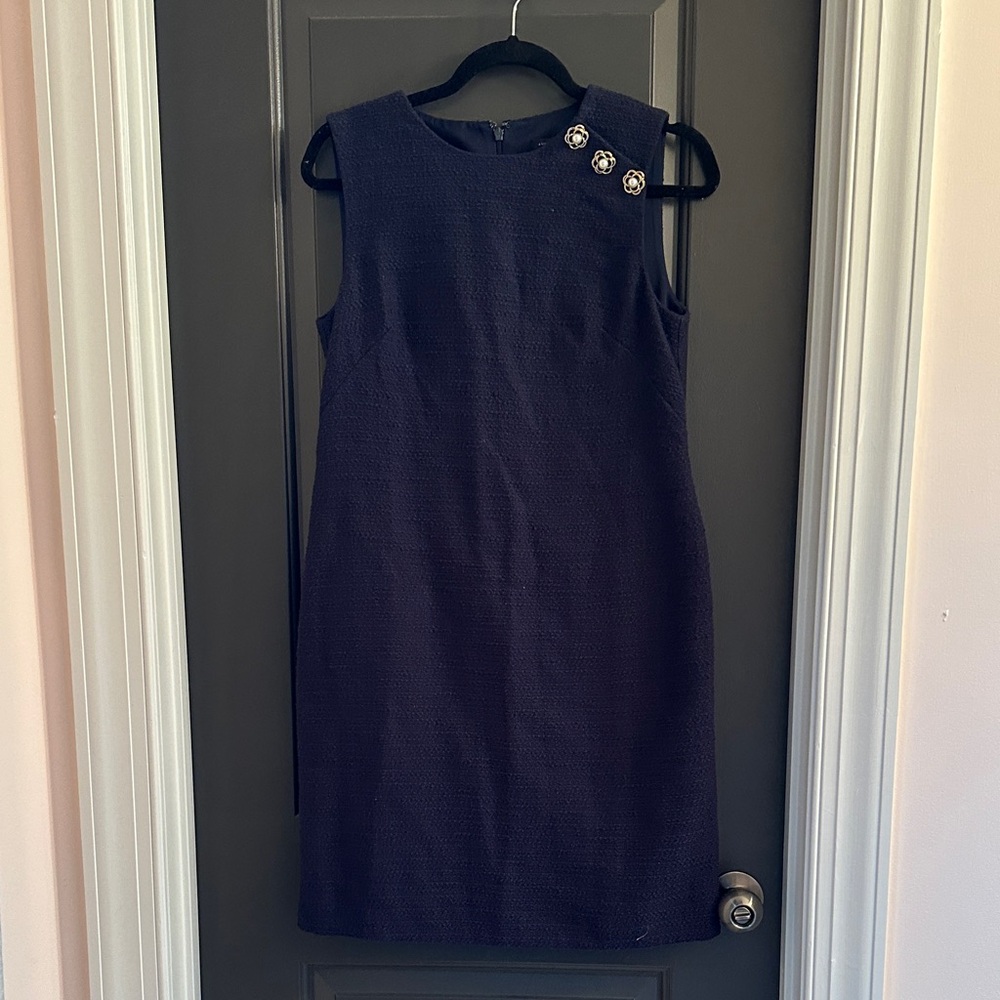 Ann Taylor Tweed‎ Navy Sleeveless Dress Size 2